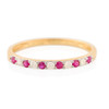 9ct Ruby and Diamond Slimline Eternity Ring - Main View