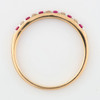 9ct Ruby and Diamond Slimline Eternity Ring - Top View