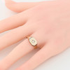 Antique 9ct Gold Diamond Signet Ring - On Finger