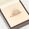 Antique 9ct Gold Diamond Signet Ring - In Box
