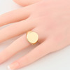 Second Hand 9ct Gold Oval Signet Ring - Worn View