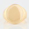 Second Hand 9ct Gold Oval Signet Ring - Front View