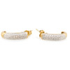 Second Hand 9ct Gold Diamond Half Hoop Earrings - Main View