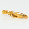 Antique 15ct Gold Ruby & Diamond Floral Bar Brooch - Rear View