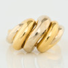 Second Hand 18ct 2 Colour Gold Croissant Dome Ring - Front View
