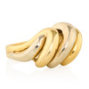 Second Hand 18ct 2 Colour Gold Croissant Dome Ring - Main View