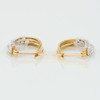 Second Hand 9ct Gold Diamond Triple Hoop Earrings - Rear View