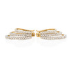 Second Hand 9ct Gold Diamond Triple Hoop Earrings - Main View