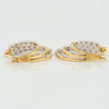 Second Hand 9ct Gold Diamond Triple Hoop Earrings - Rear Angled View