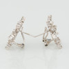 Second Hand 9ct White Gold Diamond Star / Snowflake Earrings - Side View