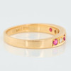 Second Hand 14ct Gold Ruby & Diamond Eternity Ring - Side View