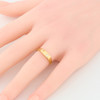 Vintage 18ct Gold Slim Signet Ring - Worn View