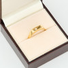 Vintage 18ct Gold Slim Signet Ring - In Box