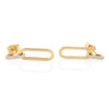 9ct Gold Diamond Paperclip Earrings - Main View