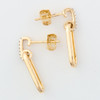 9ct Gold Diamond Paperclip Earrings - Top View