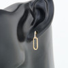 9ct Gold Diamond Paperclip Earrings - Worn View