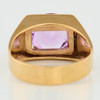 Vintage 9ct Gold Amethyst Signet Ring - Rear View