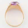 Vintage 9ct Gold Amethyst Signet Ring - Top View