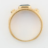 Second Hand 9ct Gold Blue Topaz and Diamond Band - Top View