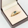 Second Hand 9ct Gold Blue Topaz and Diamond Band - In Box