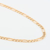 Second Hand 9ct Gold 18” Figaro Chain Necklace - Angled View