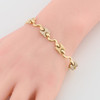 Second Hand 9ct Gold Two Colour Link Bracelet - Worn View