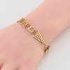 Second Hand 9ct Gold 4 Bar Bow Gate Bracelet - On Wrist