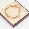 Second Hand 9ct Gold 4 Bar Bow Gate Bracelet - In Box