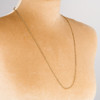 Vintage 9ct Gold 25” Double Belcher Chain Necklace - Worn View