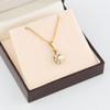 9ct Gold Pearl and Diamond Cluster Pendant - In Box