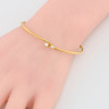Vintage 18ct Gold Diamond Cross-Over Bangle - Worn View