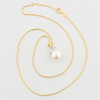 9ct Gold Cultured Pearl Swirl Pendant and Chain - Full View