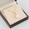9ct Gold Cultured Pearl Swirl Pendant and Chain - In Box