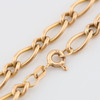 Second Hand 9ct Gold Figaro Bracelet - Clasp Close Up