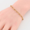 Second Hand 9ct Gold Figaro Bracelet - Worn View