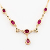 9ct Gold Ruby and Diamond Choker Necklace - Rear View