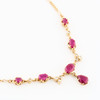 9ct Gold Ruby and Diamond Choker Necklace - Angled View