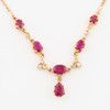 9ct Gold Ruby and Diamond Choker Necklace - Front View
