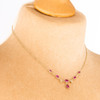9ct Gold Ruby and Diamond Choker Necklace - On Bust