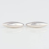 9ct White Gold Marquise Curved Drop Earrings - Front View