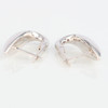 9ct White Gold Marquise Curved Drop Earrings - Alternative rear view