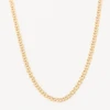 Second Hand 9ct Gold 18” Double Curb Chain - Front View