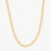 Second Hand 9ct Gold 21” Flat Curb Chain Necklace - Front View