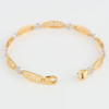 9ct Gold Swirl Panel Link Bracelet - Open View