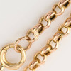 Antique 9ct Gold 19” Belcher with Bars and Beads Chain Necklace - Gold Stamp