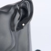 18ct White Gold Diamond Stud Earrings – 0.22 carat - worn view