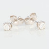 18ct White Gold Diamond Stud Earrings – 0.22 carat - angled view