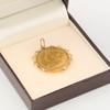 Second Hand 9ct Gold Sovereign Pendant – year 1900 - In Box