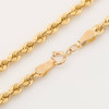 Second Hand 9ct Gold 16” Rope Chain Necklace - Close Up