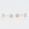 18ct White Gold Diamond Stud Earrings – 0.54ct - Side View